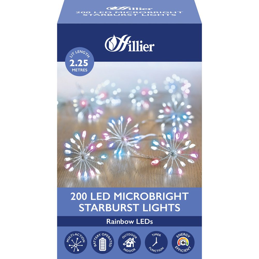 Starburst 200 LED Multicolour Christmas String Lights 2.25m 5053844288580